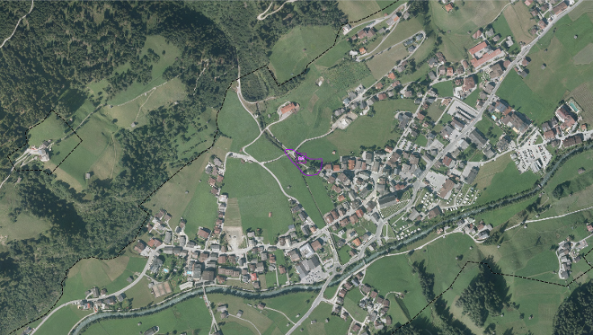 Kartenausschnitt des violetten Hinweisbereichs in Neustift im Stubaital in Tirol